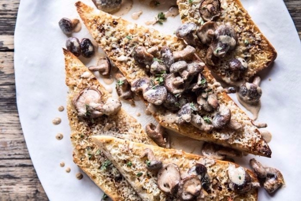 Caramelized-Garlic-Butter-Toast-with-Pan-Fried-Mushrooms-6